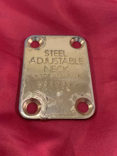 1970s Univox Guitar Neck Plate Japan GOLD Relic MIJ Vintage Part