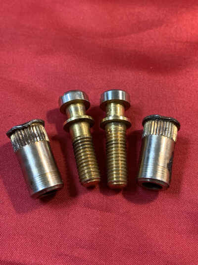 1970s LP Guitar Stop Bar Tailpiece  STUDS, Anchors GOLD Electra Vintage Japan