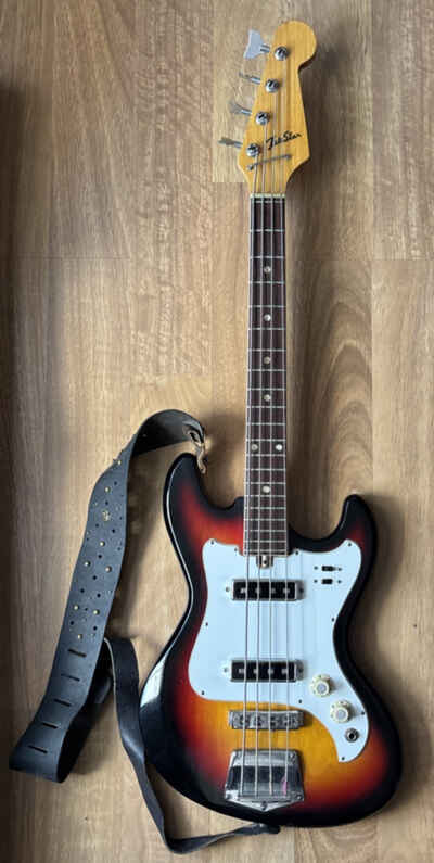 1970s Teisco Tele-Star Short Scale Bass w /  Sunburst Finish