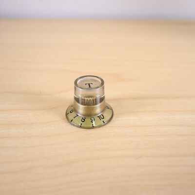 1960s Univox Teisco Guyatone Conrad - Single Gold Tone Guitar Knob