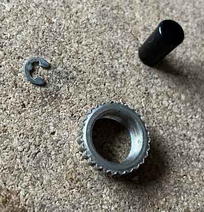 Rare 80s Matsumoku Japan Black Flat Top Switch Tip & Nickel Deep Nut MIJ Westone