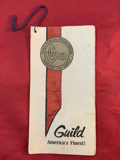 Vintage USA Guild F212 Acoustic Guitar Hang Tag Case Candy
