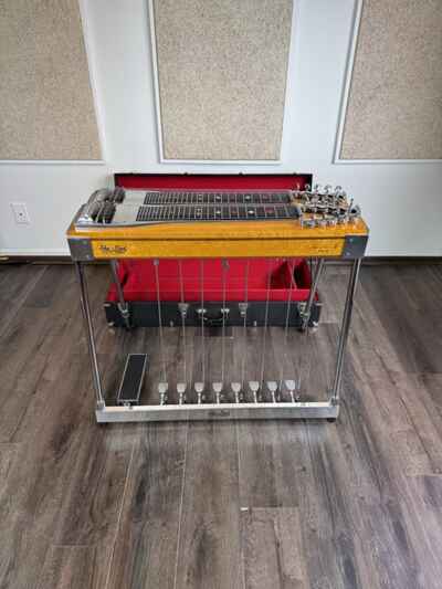 Pedal Steel Guitar 1976 Sho-Bud D-10 8x5 With Case, Volume Pedal And Leg Bag