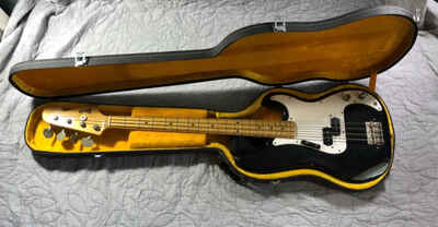 Vintage 1974 Fender Precision Bass Guitar Body w /  Ibanez Neck & Case