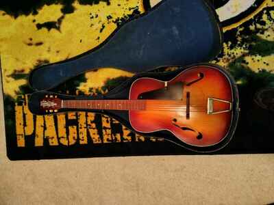 Vintage Old Kraftsman Archtop Sunburst Jazzy Acoustic F-hole Guitar
