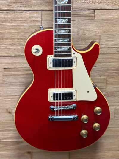 Gibson Les Paul Deluxe 1974 Cherry Red -Neck repair- Resprayed 9lbs 11oz w / OHSC