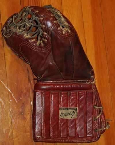 Rare Vintage 1950s Detroit Red Wings Kenesky Goalie Glove Olympic Sporting Goods