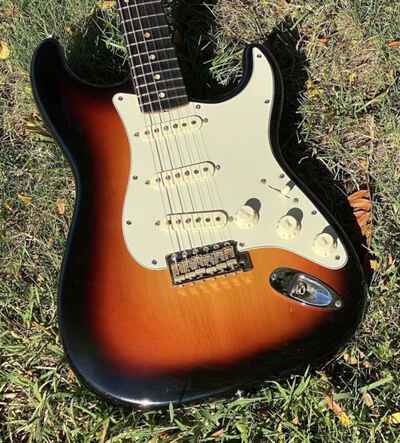 1960 Fender Stratocaster Vintage Guitar Slab Board Sunburst w /  Case