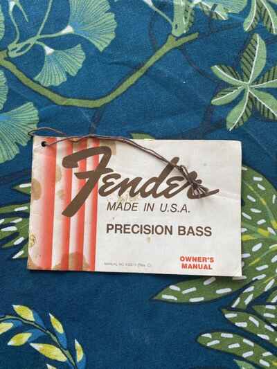 Manual Fender Precion Bass 1981