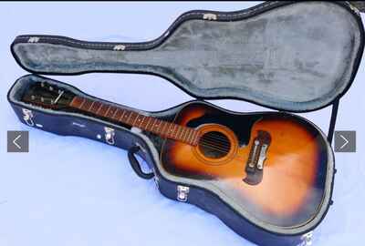 Framus acoustic guitar in fitted hard case, model 5 / 196 TEXAN