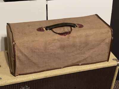 Vintage Early 60s Fender Bassman Amp Head Cover - Victoria Brown Canvas