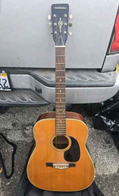 Angelica Wood Acoustic hymnal Vintage Guitar