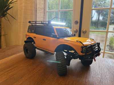 Custom Fender Delete Trx4 Orange Bronco Body For Large, Offset Wheels. no guitar