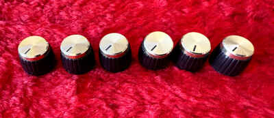 Vintage original Marshall Amplifier knobs Sold shaft, dark brown lot of 6