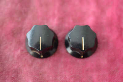 Vintage 1964 Pre-CBS Fender Mustang Knob Set Duosonic Jaguar Jazz Bass
