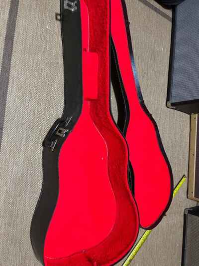 Vintage Red line Gibson Acoustic guitar chipboard case