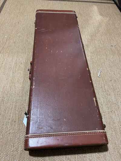 Vintage 1963 Fender Duo Sonic electric guitar hard shell case Red lined