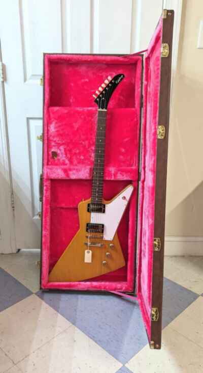 Epiphone Inspired by Gibson Custom 1958 Korina Explorer Aged Natural Wood Guitar