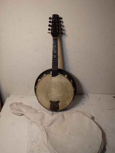 Vintage Banjo Mandolin 10-String Banjolin Musical Instrument