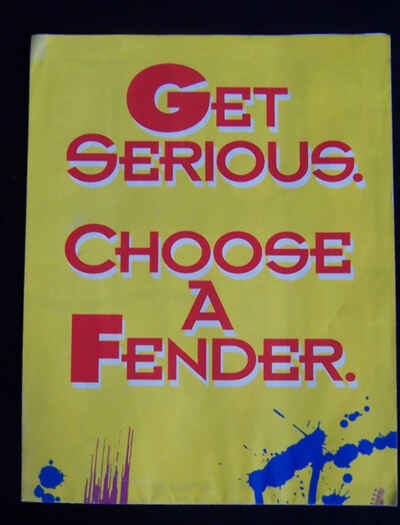 FENDER GUITARS TELECASTER STRATOCASTER 1994 ORIGINAL VINTAGE FOLD OUT  BROCHURE