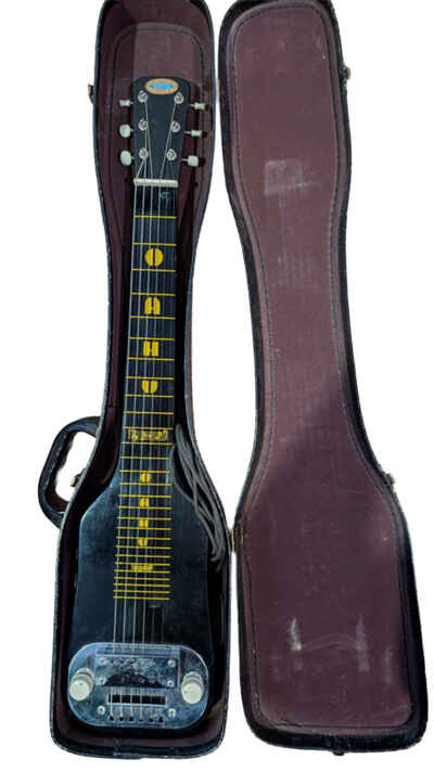 Vintage Oahu Lap Steel Guitar | All Original | Clean + Black Gator Case & Cable