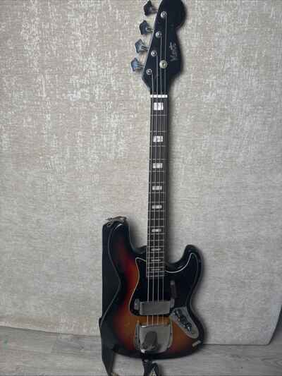 Kent Fender-style vintage MIJ short scale jazz bass 70s - sunburst