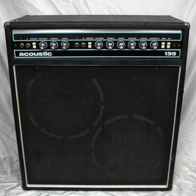 VTG 1970s  ACOUSTIC 135  ~  2x12  GUITAR COMBO 125W REVERB + TREMELO  ~  SERVICED