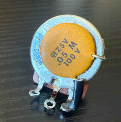 1979 Fender 250K Audo CTS Potentiometer Split Shaft Pot & Circle D Capacitor
