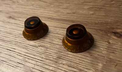 Gibson Vintage 1958-60 Gold Bonnet Knobs (einer Les Paul Junior von 1959)