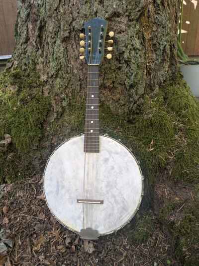 Vintage Banjolin Banjo Mandolin 8-string instrument unmarked