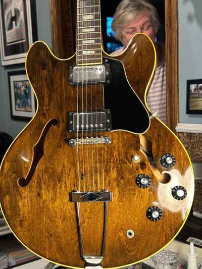1969 Gibson ES 335TD.  Walnut, hollow body in flawless condition with case