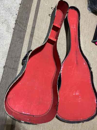 Vintage Kay Stella Harmony Acoustic Small Body Chip Board Case Vintage