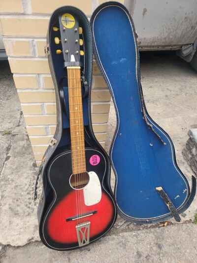 1960 Teisco Del Rel G-100 or Conrad 2 Tone Red / Black 6 String Guitar (Used)