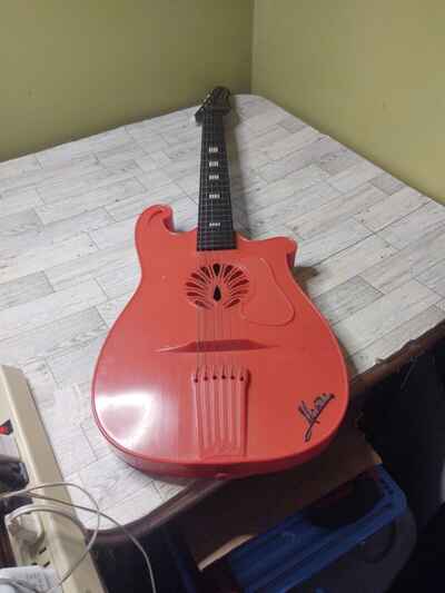 Rare Vintage  1967-69 Sona Mastro Accoustic 454  Red Plastic Guitar
