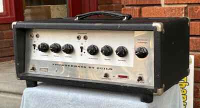Vintage 1968 Thunderbass By Guild 45 Watt All Tube Amplifier Head ~ Black Tolex