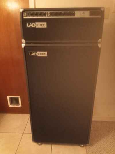 Vintage Lab Series L4, 200-watt bass amp head and cabinet w / two 15 in speakers