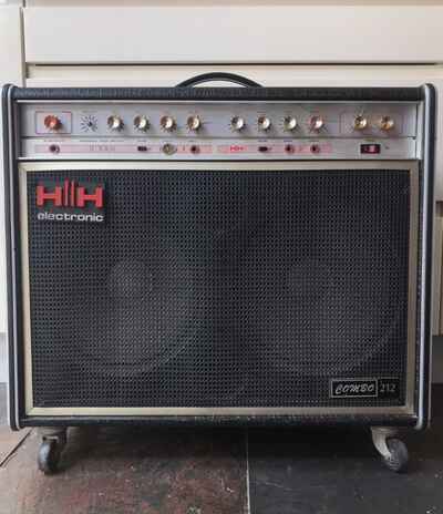 Vintage 1970s HH IC100L Twin Reverb 2x12 Combo Guitar Amplifier Solid State