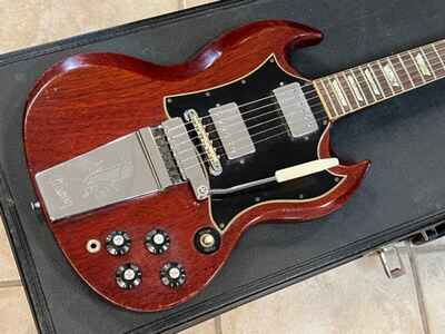 1968 Gibson USA SG Standard Maestro Vibrola Cherry Red w case