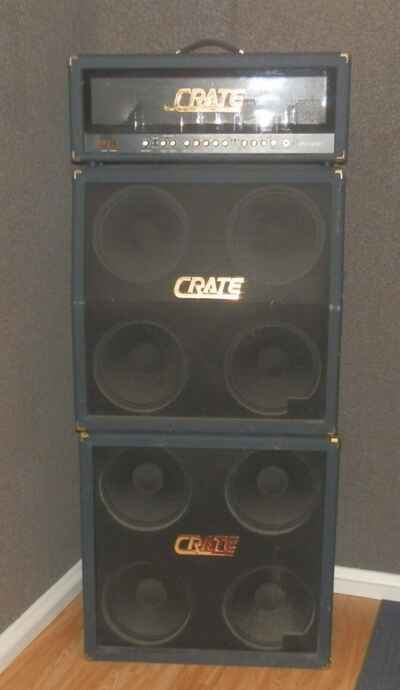Vintage 1986 Crate Blue Voodoo 120 watt Full Stack Guitar Amplifier 120W Valve