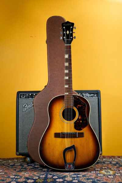1963 Hagstrom J45 Model Acoustic Guitar - Sunburst with Case