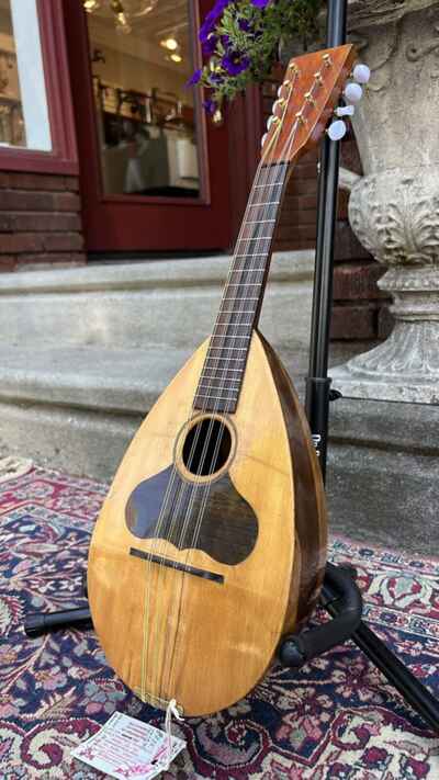 Antique William Tonk & Bros (W T.&B) Bowl Back Mandolin ??The Edwin?? (NY History)