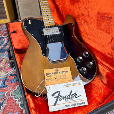 1974 Fender Telecaster Custom Mocha w / OHSC & Tags REFRET