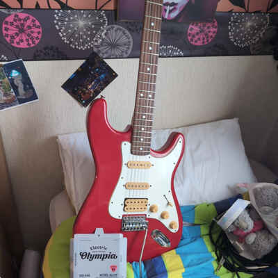 SUNN MUSTANG STRATOCASTER 1980s ELECTRIC GUITAR and Squire 15 Amp