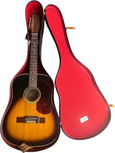 Hagstrom Vintage Acoustic Guitar Sunburst 12 String with Case