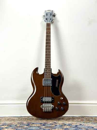 1970s Columbus Japan EB Lawsuit Bass - Natural Walnut
