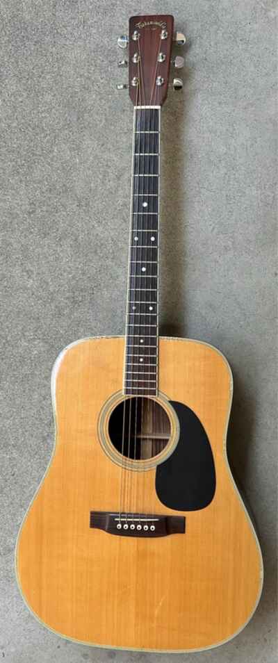 1976 Takamine F-360S Dreadnaught Acoustic Guitar Natural Finish with Hard Case
