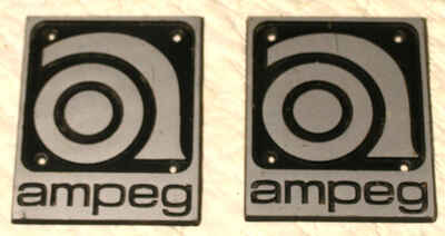 Vintage Ampeg block logo plates