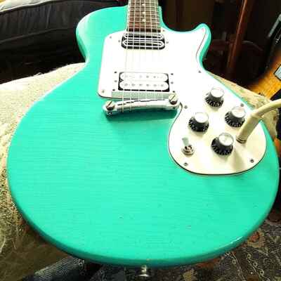 1960 Gibson Melody Maker conversion sea foam green refinished relic Roadworn