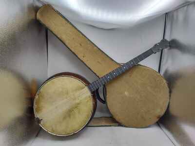 1920s / 30s Slingerland 20 Lug - 4 String Resonator Tenor Banjo w /  Case AS-IS!
