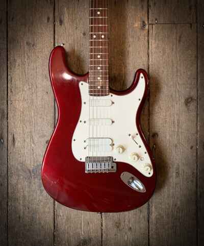 1994 Fender Jeff Beck sig. series Stratocaster refin in Candy Apple Red & case